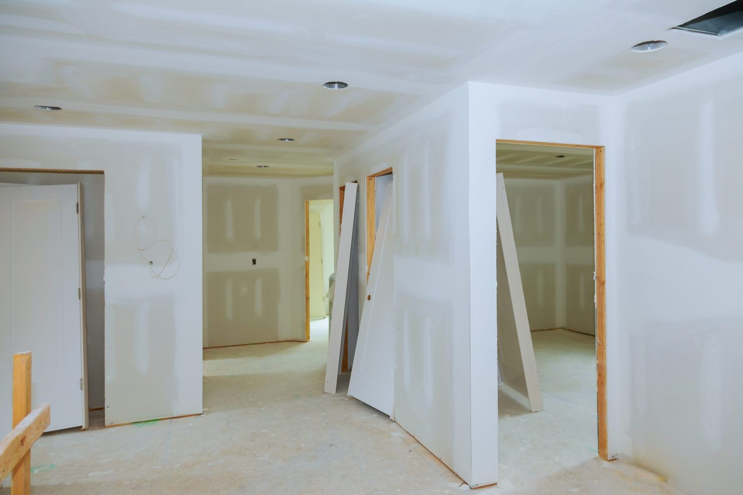 Home renovation of new construction of Drywall Plasterboard Interior Room